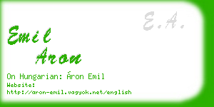 emil aron business card